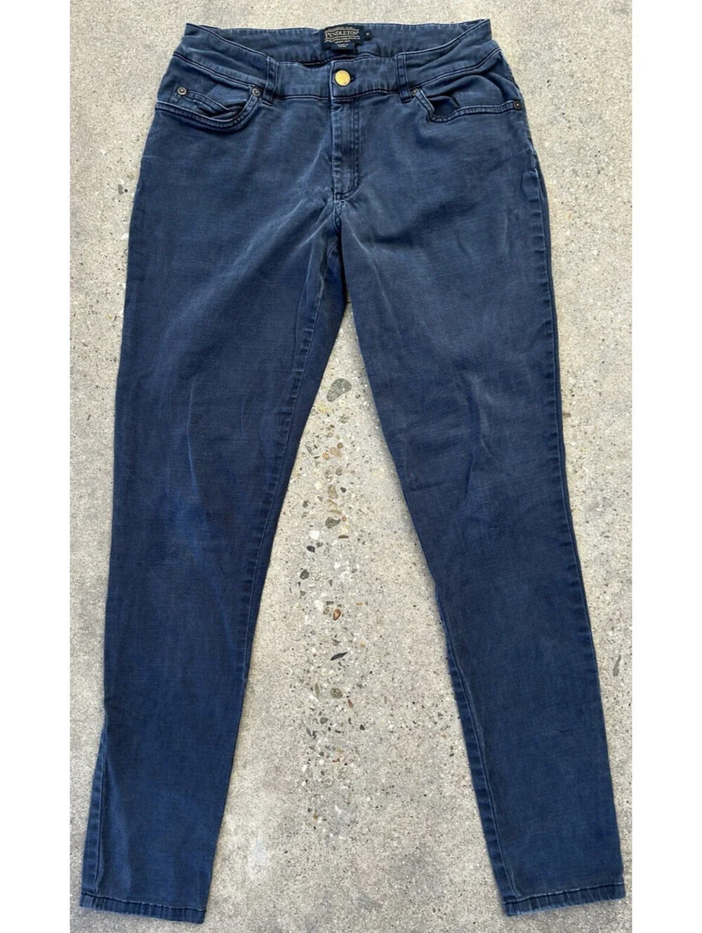 PENDLETON Jeans Womens 2 Blue Cloth Slim Fit Pants Cowgirl Style 26W Measured